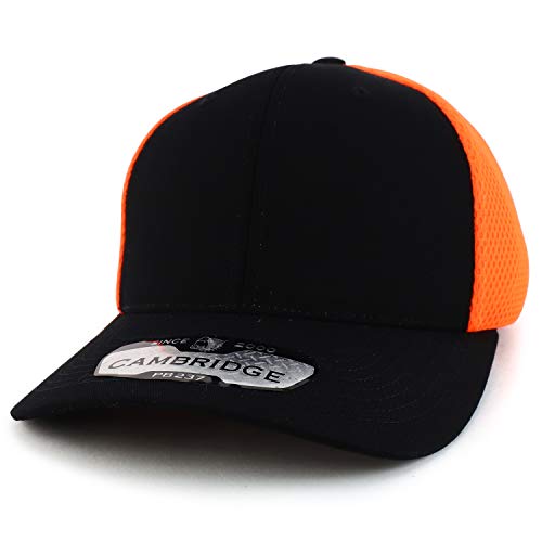 Trendy Apparel Shop Mid Profile Structured 2 Tone Air Mesh Trucker Baseball Cap