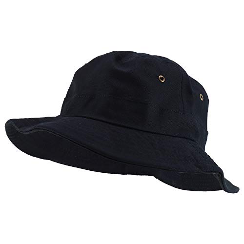 Trendy Apparel Shop 100% Cotton Plain Canvas Bucket Hat