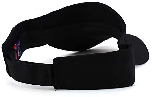 Trendy Apparel Shop USA American Flag Embroidered Polyester Summer Visor Hat