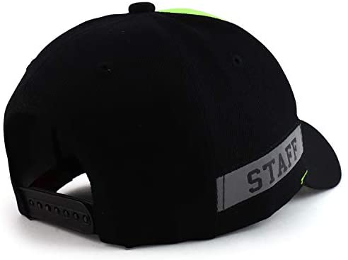 Trendy Apparel Shop Law Enforcement Staff Embroidered Neon Color Baseball Cap - Neon Green