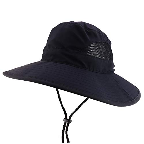 Trendy Apparel Shop XXL Oversized Summer Shade Wide Brim Mesh Bucket Hat