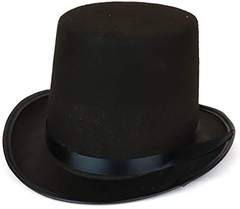 Trendy Apparel Shop Classic Structured Costume Felt Top Hat - Black