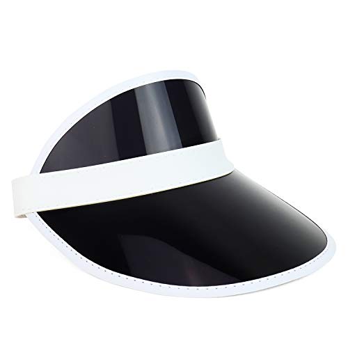 Trendy Apparel Shop Transparent PVC Casino Dealer Sun Shade Elastic Visor