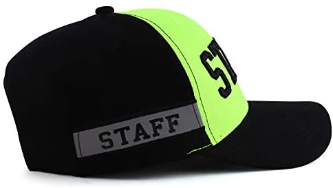 Trendy Apparel Shop Law Enforcement Staff Embroidered Neon Color Baseball Cap - Neon Green