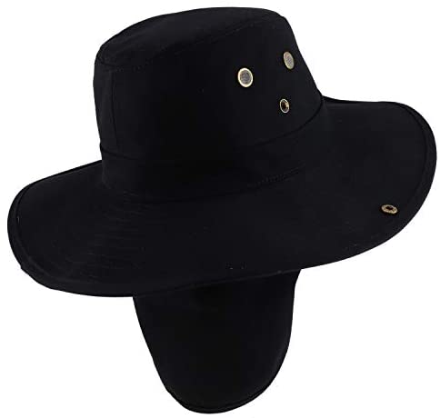 Trendy Apparel Shop XXL Oversize Cowboy Style Cap with Neck Flap