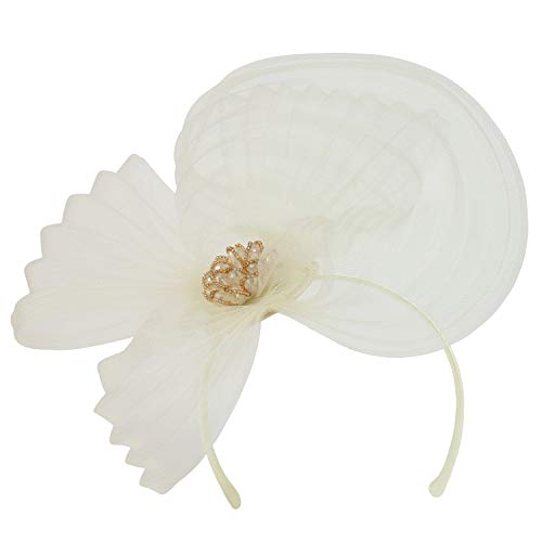 Trendy Apparel Shop Beaded Jewel Flower Mesh Cocktail Party Fascinator