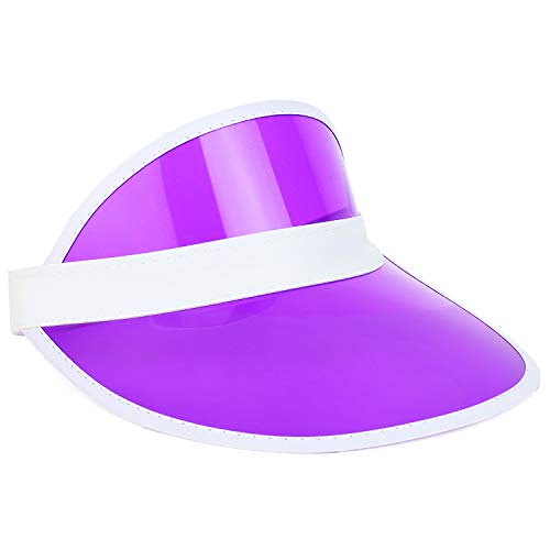Trendy Apparel Shop Transparent PVC Casino Dealer Sun Shade Elastic Visor