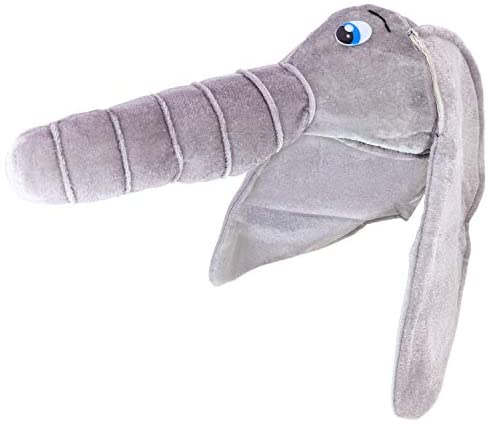 Trendy Apparel Shop Funny Plush Elephant Novelty Costume Hat Child to Adult - Grey