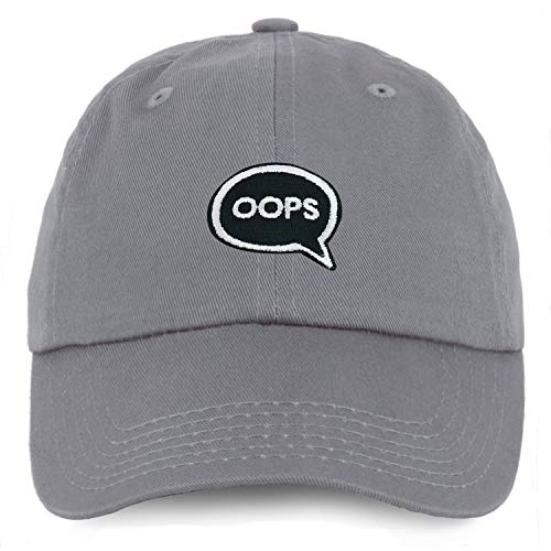 Trendy Apparel Shop Oops Patch Youth Small Fit Unstructured Cotton Baseball Cap