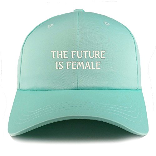 Trendy Apparel Shop The Future is Female Embroidered Structured Satin Adjustable Cap