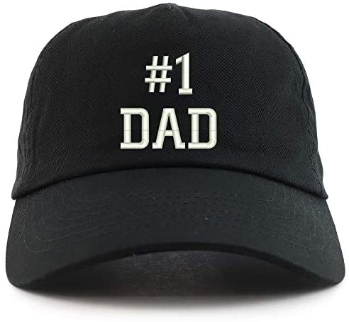 Trendy Apparel Shop Number 1 Dad Embroidered 5 Panel Unstructured Soft Crown Baseball Cap