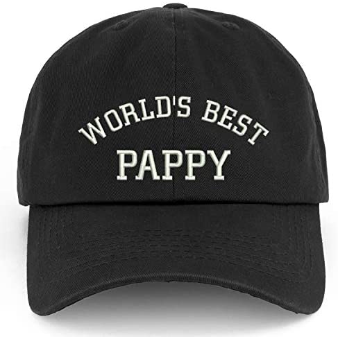 Trendy Apparel Shop XXL World's Best Pappy Embroidered Unstructured Cotton Cap