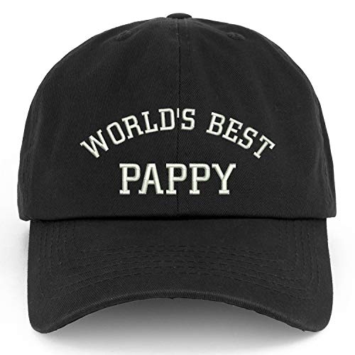 Trendy Apparel Shop XXL World's Best Pappy Embroidered Unstructured Cotton Cap