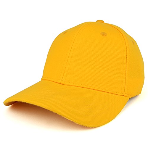 Trendy Apparel Shop Plain Structured Crown Adjustable Baseball Cap
