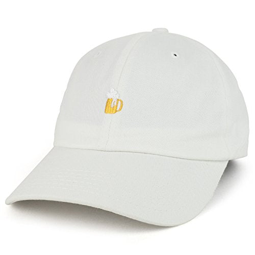 Trendy Apparel Shop Beer Emoticon Embroidered Unstructured Cotton Dad Hat