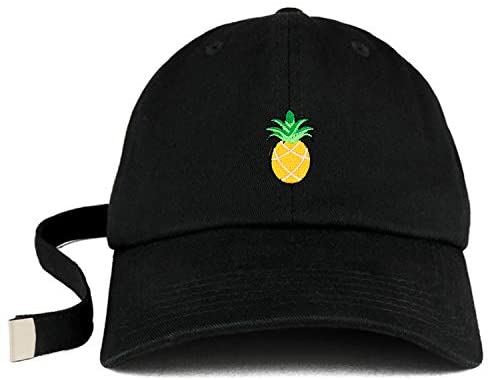 Trendy Apparel Shop Pineapple Patch Unstructured Extra Long Strap Dad Hat