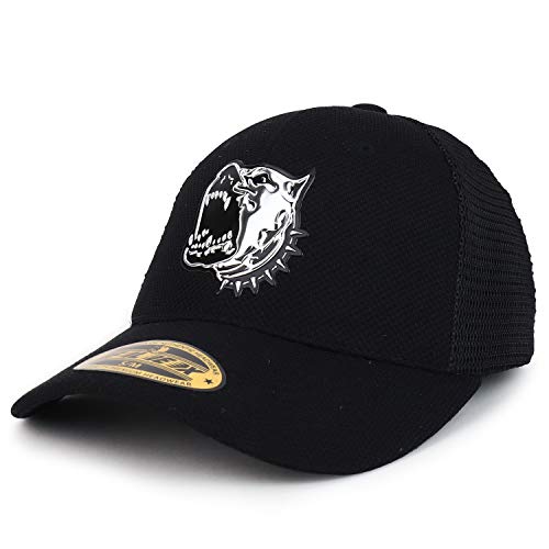Trendy Apparel Shop High Frequency Pitbull Patch Stretch Fitted Trucker Mesh Cap