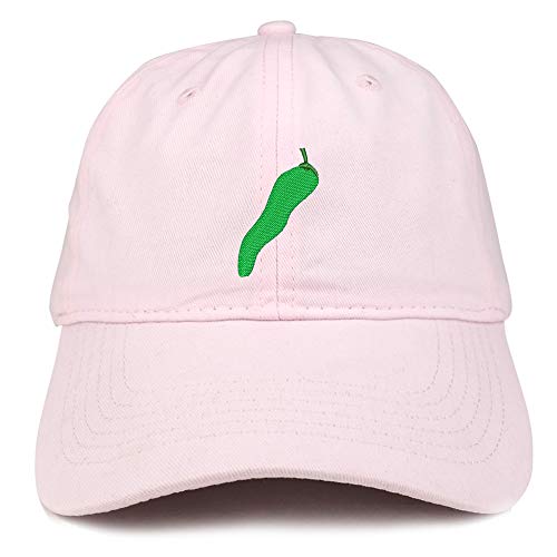 Trendy Apparel Shop Jalapeno Pepper Embroidered Soft Crown 100% Brushed Cotton Cap