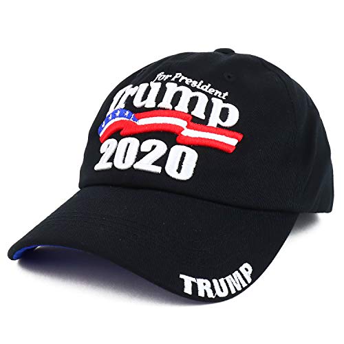 Trendy Apparel Shop President Trump 2020 US Flag Embroidered Baseball Cap