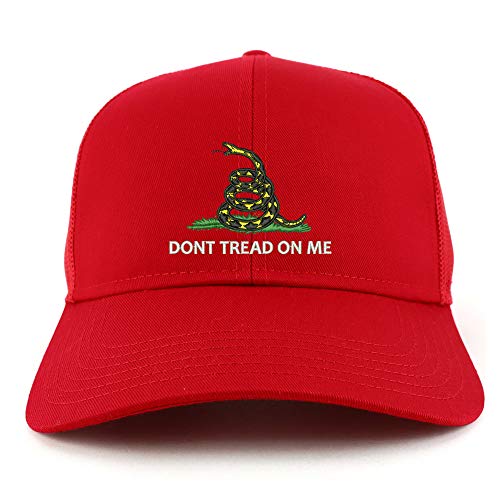 Trendy Apparel Shop Don't Tread on Me Embroidered Mesh Back Baseball Cap
