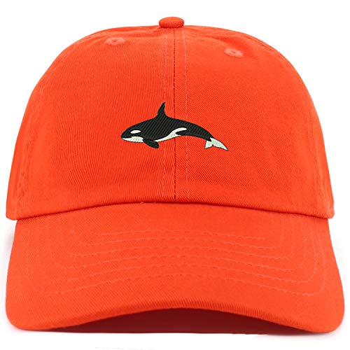 Trendy Apparel Shop Youth Sized Orca Killer Whale Embroidered Adjustable Unstructured Baseball Cap