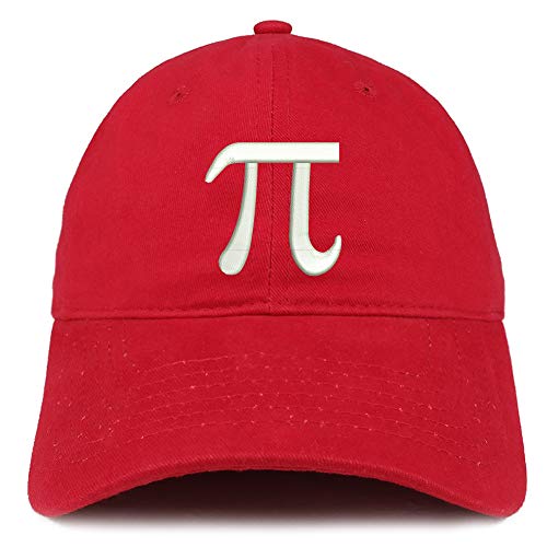 Trendy Apparel Shop Pi Day Symbol Embroidered Soft Crown 100% Brushed Cotton Cap