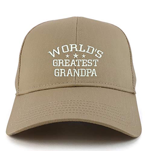 Trendy Apparel Shop World's Greatest Grandpa Structured High Profile Trucker Cap