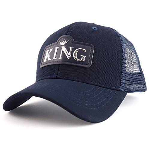 Trendy Apparel Shop High Frequency King Patch Trucker Mesh Baseball Cap
