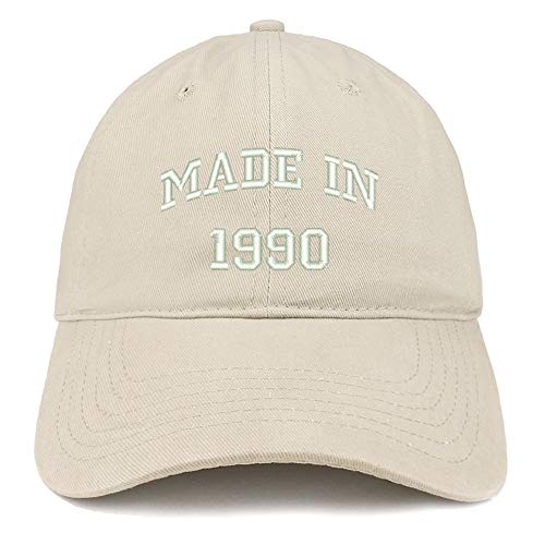 Trendy Apparel Shop Made in 1990 Text Embroidered 31st Birthday Brushed Cotton Cap