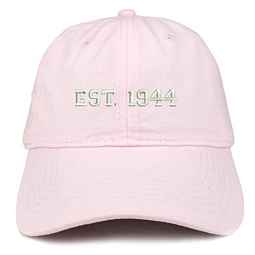 Trendy Apparel Shop EST 1944 Embroidered - 77th Birthday Gift Soft Cotton Baseball Cap