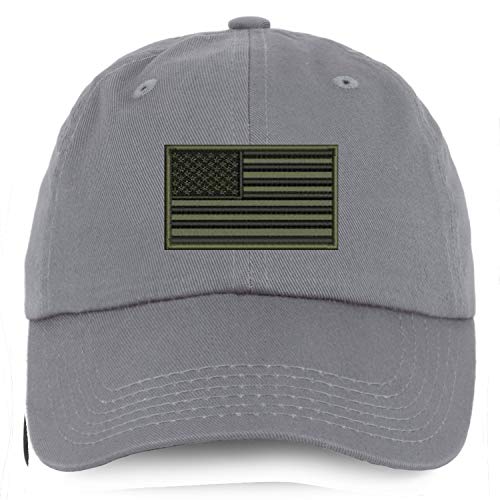 Trendy Apparel Shop Youth Olive American Flag Unstructured Cotton Baseball Cap