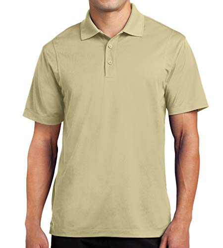 Trendy Apparel Shop Smooth Micropique Moisture-Wicking Polyester Men's Polo Big and Tall Shirt