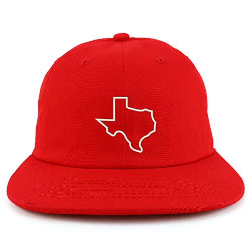 Trendy Apparel Shop Texas Outline Embroidered Low Profile Cotton Snapback Cap