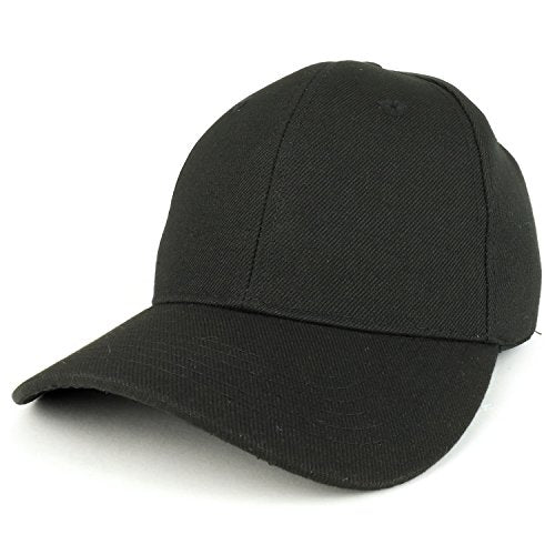 Trendy Apparel Shop Plain Structured Crown Adjustable Baseball Cap
