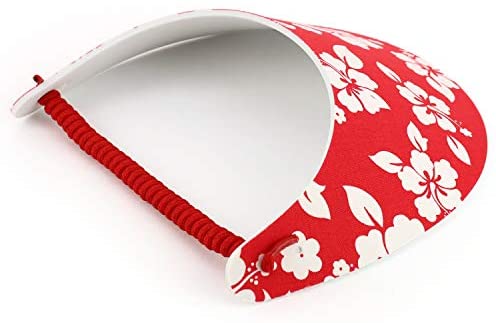 Trendy Apparel Shop Tropical Flower Designed Elastic String Coil Foam Sun Visor