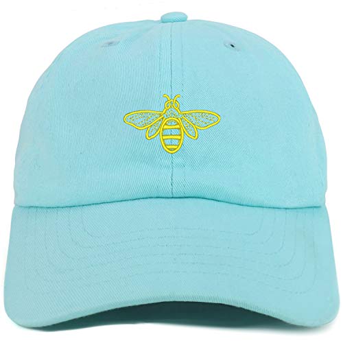 Trendy Apparel Shop Youth Sized Bee Embroidered Adjustable Unstructured Baseball Cap