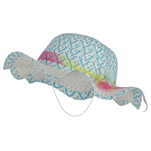 Trendy Apparel Shop Girl's Multi Color Straw Tea Party Sun Hat