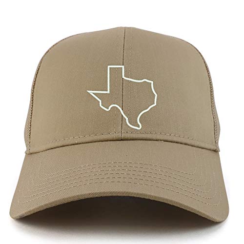Trendy Apparel Shop Texas State Outline Structured High Profile Trucker Cap