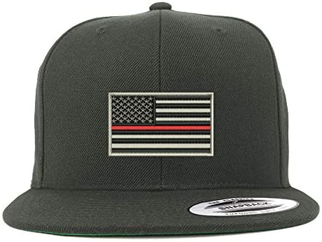 Trendy Apparel Shop Flexfit XXL USA TRL Flag Embroidered Structured Flatbill Snapback Cap