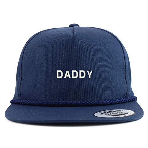 Trendy Apparel Shop Daddy Embroidered 5 Panel Flatbill Braid Snapback Golf Cap