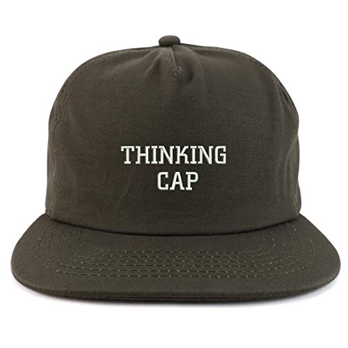 Trendy Apparel Shop Thinking Cap Unstructured Flatbill Snapback Cap