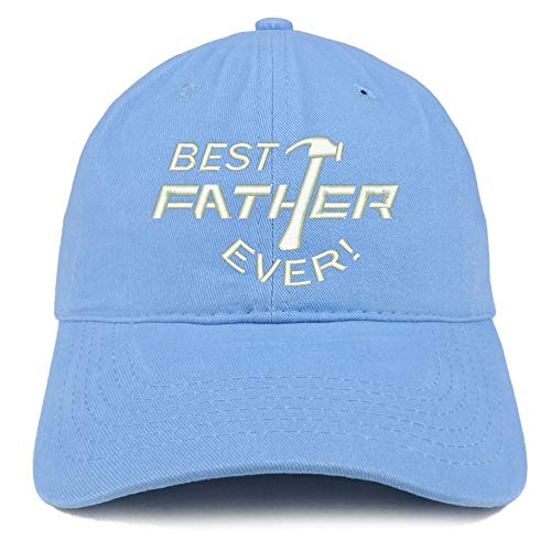 Trendy Apparel Shop Best Father Ever Embroidered Soft Crown 100% Brushed Cotton Cap