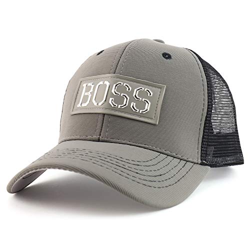 Trendy Apparel Shop High Frequency Boss Patch Structured Trucker Mesh Cap
