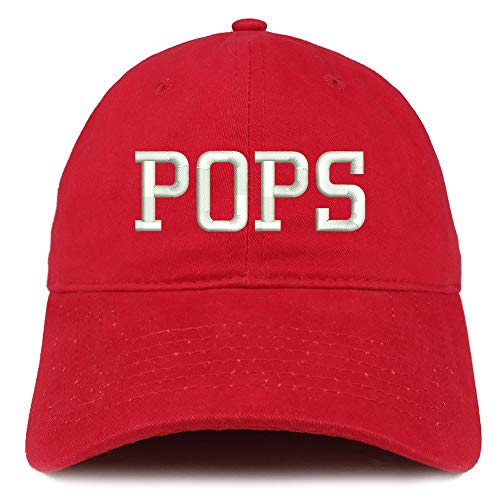 Trendy Apparel Shop POPS Embroidered Soft Crown 100% Brushed Cotton Cap
