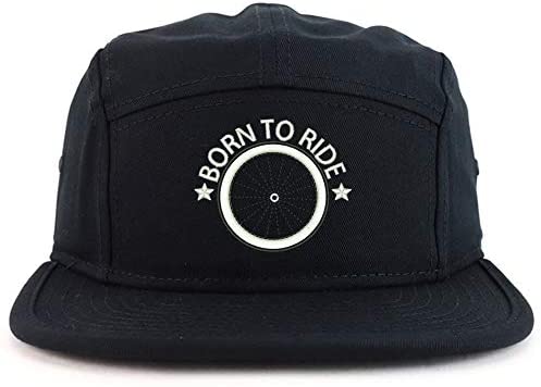 Trendy Apparel Shop Born to Ride Embroidered 5 Panel Racer Baseball Cap