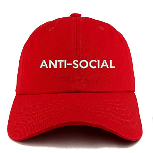 Trendy Apparel Shop Anti Social Solid Adjustable Unstructured Dad Hat