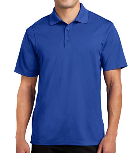 Trendy Apparel Shop Smooth Micropique Moisture-Wicking Polyester Men's Polo Big and Tall Shirt