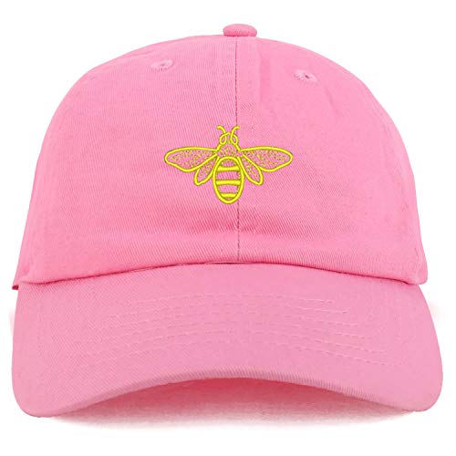 Trendy Apparel Shop Youth Sized Bee Embroidered Adjustable Unstructured Baseball Cap