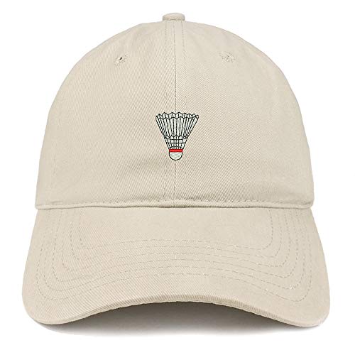 Trendy Apparel Shop Badminton Shuttlecock Soft Crown 100% Brushed Cotton Cap