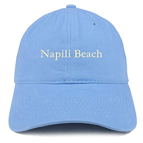 Trendy Apparel Shop Napili Beach Embroidered Brushed Cotton Cap